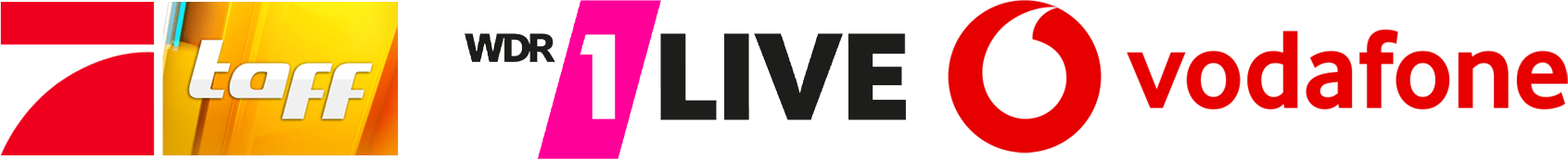 Bekannt aus ProSieben, taff, WDR 1LIVE und Vodafone